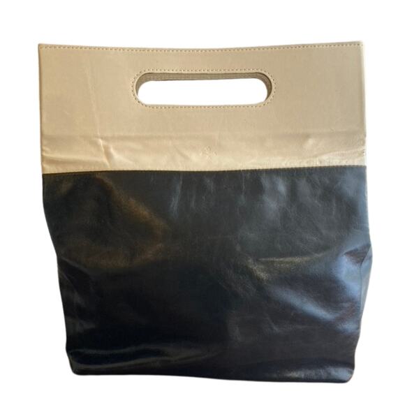 NWT Marie Turnor Emparte Large Shopper, Black with Cream Leather - Picture 2 of 6